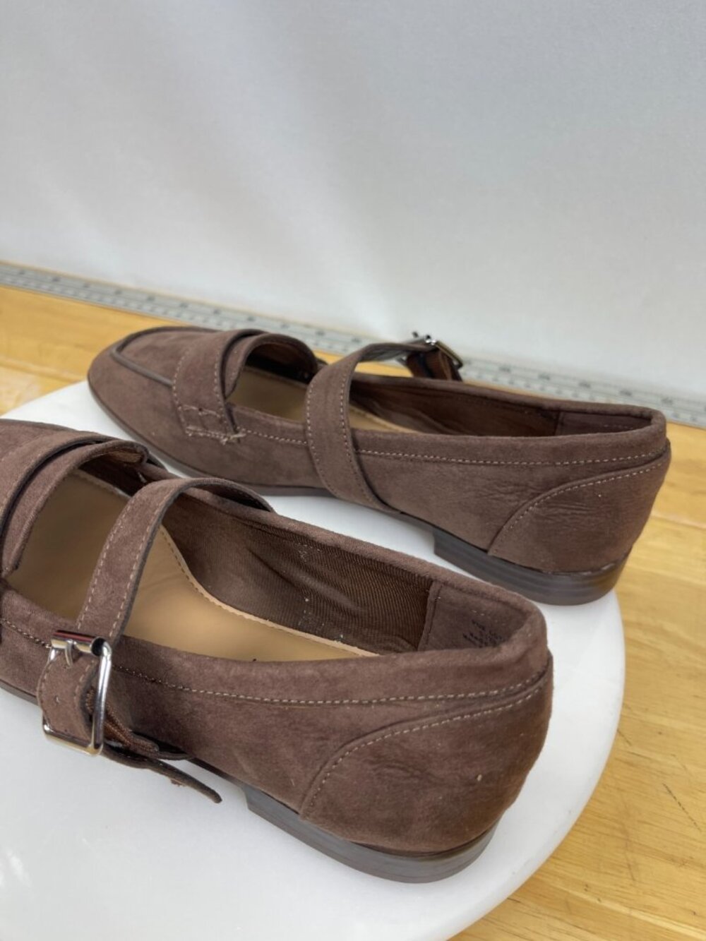 Journee Collection Caspian Brown Suede Mary Jane Flats Womens 7.5 - Picture 5 of 10